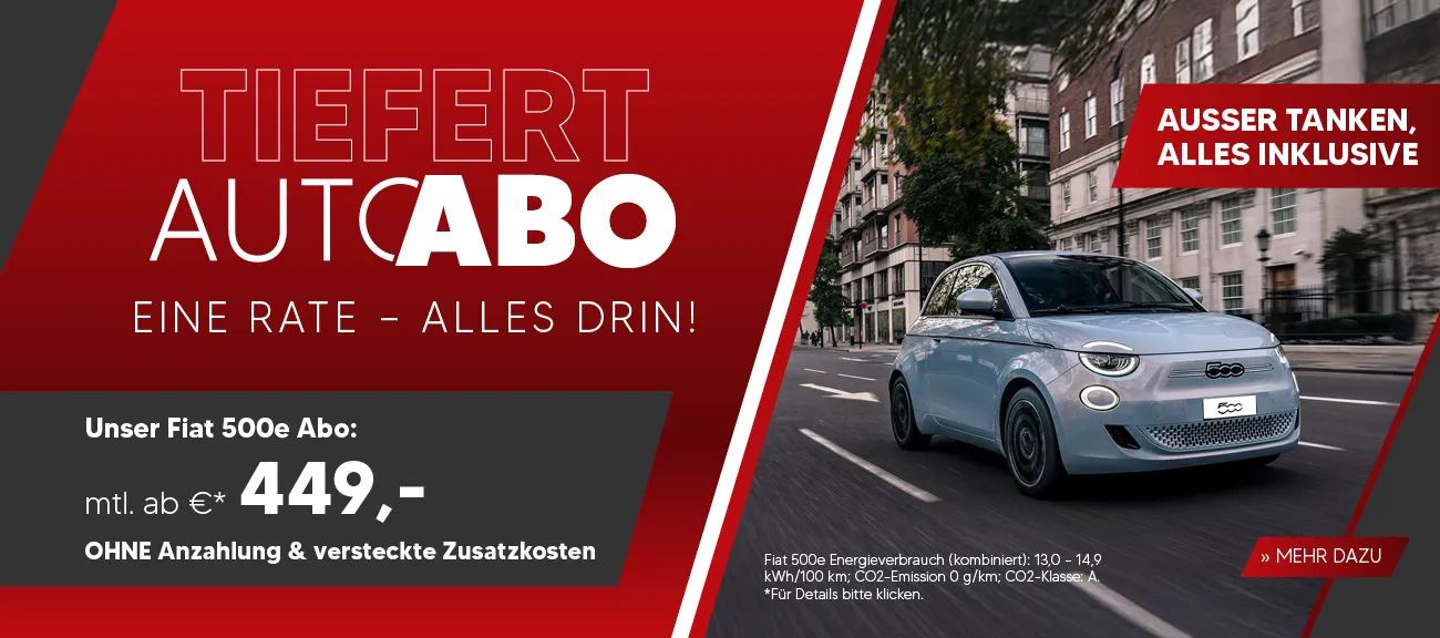Auto Abo bei Tiefert Fiat 500e