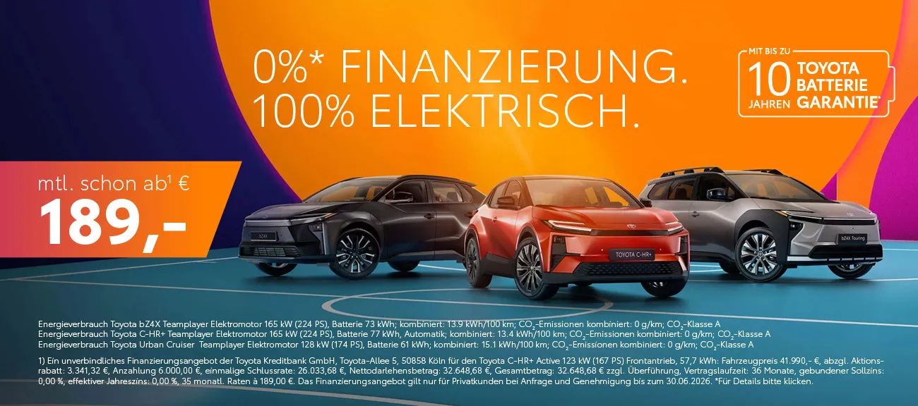 Toyota 0 Prozent Finanzierung Q2 2026